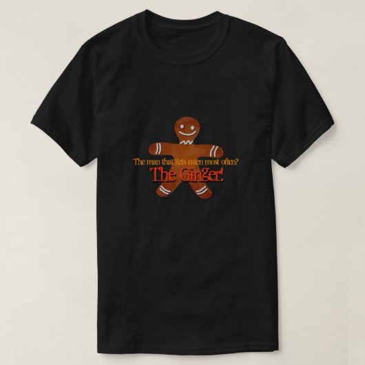 Der T - Shirt des Ingwer Brot Man (Design vorne)