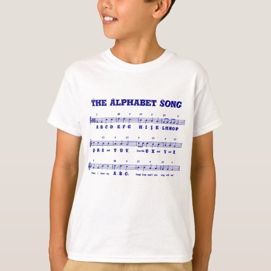 Der T - Shirt des Kindes des Alphabet-Lied-(ABCD) (Vorderseite)