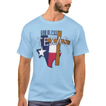 Der T - Shirt des Patriot-Landes "God Bless Texas"