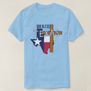 Der T - Shirt des Patriot-Landes "God Bless Texas"