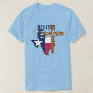 Der T - Shirt des Patriot-Landes "God Bless Texas"