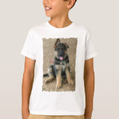 Der T - Shirt des Schäferhund-Welpen-Kindes (Vorderseite)