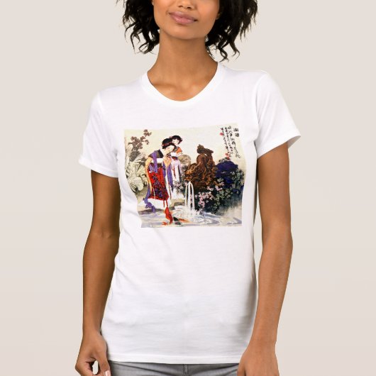 Der T - Shirt "Dragon Fountain" für Frauen (Vorderseite)