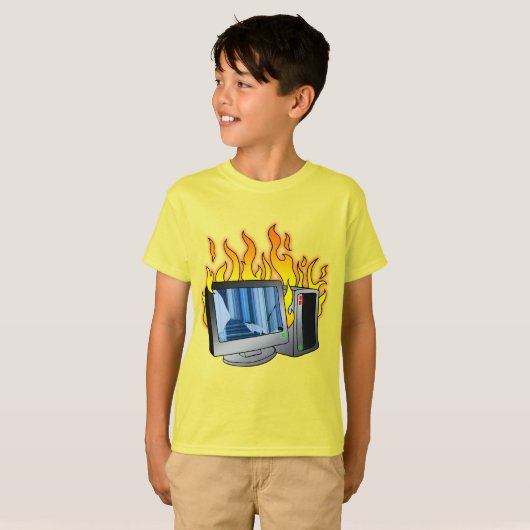 Der T - Shirt für Computer-Feuerkids (Vorne ganz)
