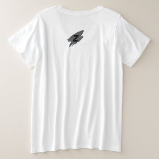 Der T - Shirt für Frauen mit Plus-Größe (Design Rückseite)