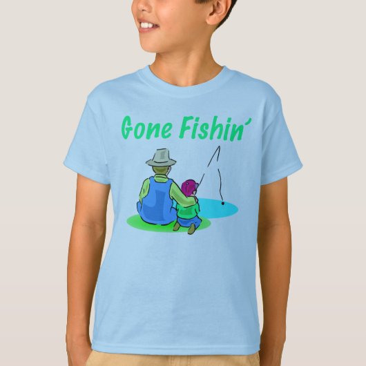 Der T - Shirt gegangenes Fishin Kindes (Vorderseite)