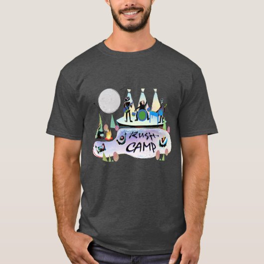 Der T - Shirt-Holzkohlen-Heide RushCamp der Männer T-Shirt (Vorderseite)
