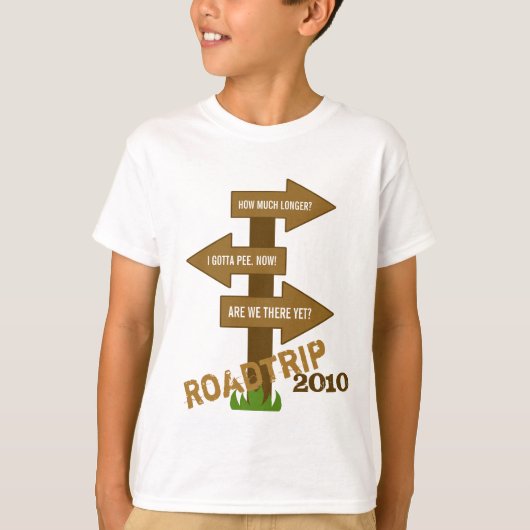 Der T - Shirt lustige Roadtrip kundengerechte Kind (Vorderseite)