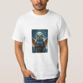 Der T - Shirt mit der Astronauteneule ist lustig u (Vorderseite)