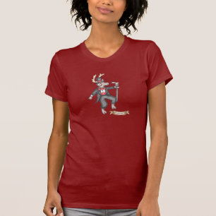 Der T - Shirt Prancer Frauen (Moosbeere)