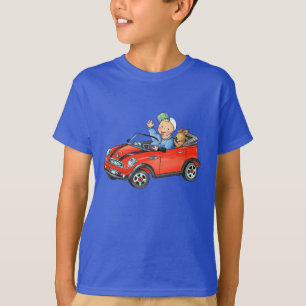 Der T - Shirt rotes der Spielzeug-Auto-dunkle