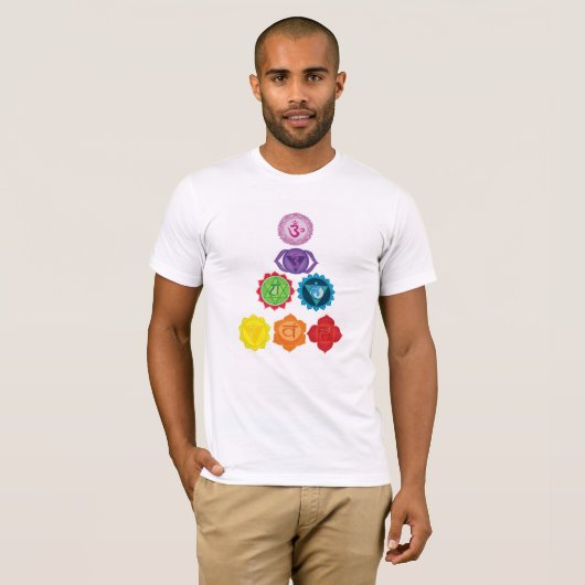 Der T - Shirt sieben Chakras Männer (Vorne ganz)