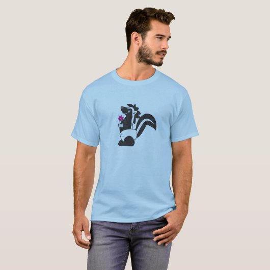 Der T - Shirt Skunkdude Männer - Blau (Vorne ganz)