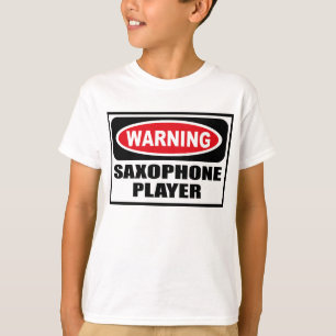 Der T - Shirt warnendes SAXOPHONE-SPIELER Kindes