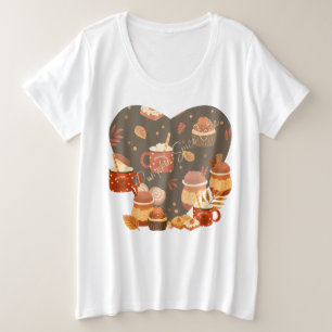 Der T - Shirt "Women's Plus Size Pumpkin Spice Lat