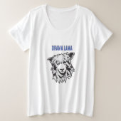 Der T - Shirt "Women's Plus Sized Drama Lama Basic (Design vorne)