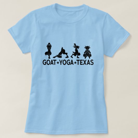 Der T - Shirt Ziegen-Yoga-Texas-Frauen (Design vorne)