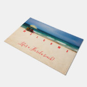 Der Tag am Strand Fußmatte (Schrägansicht)