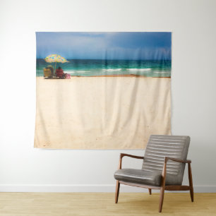 Der Tag am Strand Wandteppich