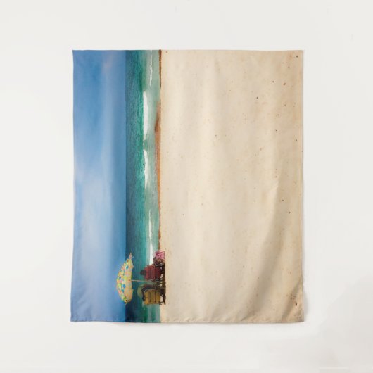 Der Tag am Strand Wandteppich (Vorderseite)