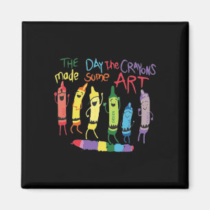 Der Tag, an dem die Crayons die Geburtstagsdekorat Magnet