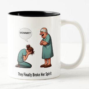 Der Tag, an dem die Krankenschwester schnappte Zweifarbige Tasse