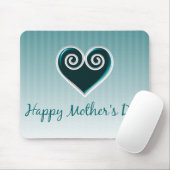 Der Tag der Aqua-Herz-Mutter Mousepad (Mit Mouse)