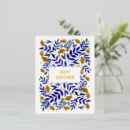 Der Tag der besten Mutter Magical Yellow Garden Mu Folien Feiertagspostkarte