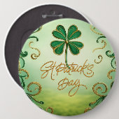 Der Tag der Clover Saint Patrick Button (Vorne & Hinten)