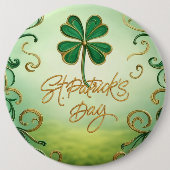 Der Tag der Clover Saint Patrick Button (Vorderseite)