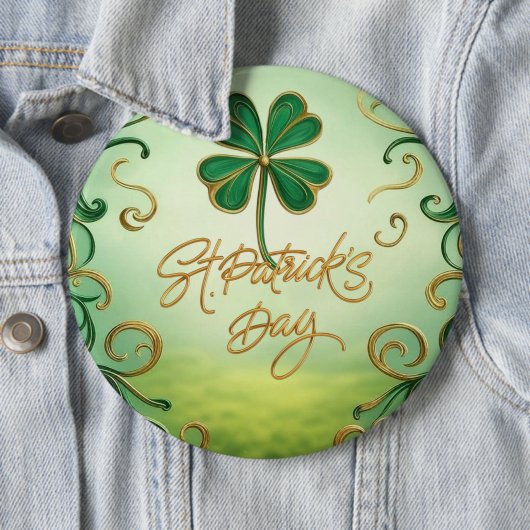 Der Tag der Clover Saint Patrick Button (Beispiel)