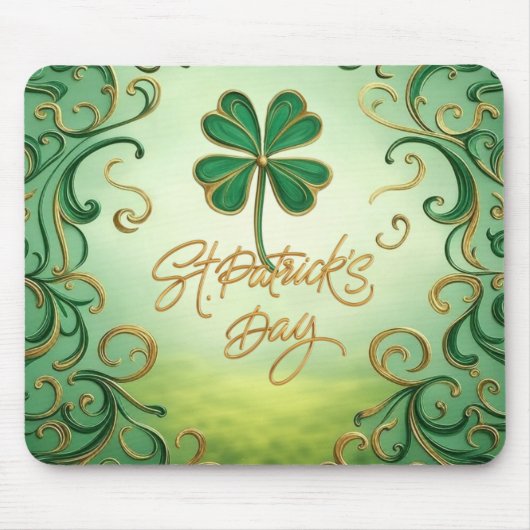 Der Tag der Clover Saint Patrick Mousepad (Vorne)