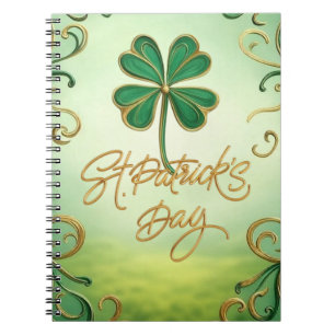 Der Tag der Clover Saint Patrick Notizblock