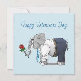 Der Tag der Elefanten mit dem Glück der Valentine Feiertagskarte