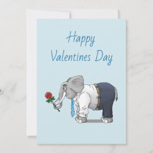 Der Tag der Elefanten mit dem Glück der Valentine Feiertagskarte