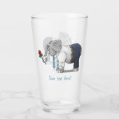 Der Tag der Elefanten mit dem Glück der Valentine Glas (Rückseite)