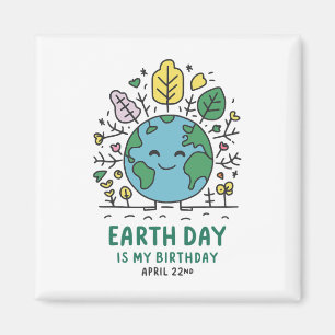 Der Tag der Erde ist mein Geburtstag 1 Magnet