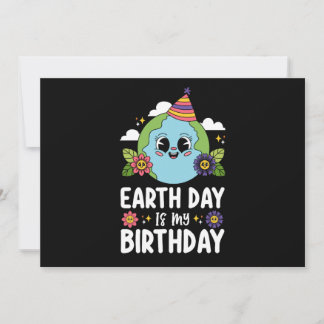 Der Tag der Erde ist mein Geburtstag, ein sonniger Einladung
