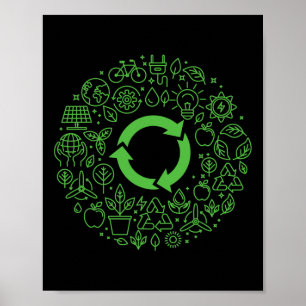 Der Tag der Erde Rette unseren Planeten, Umwelt Re Poster