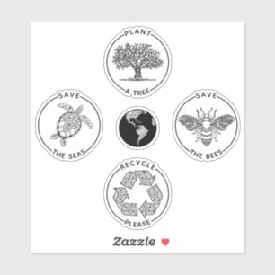 Der Tag der Erde rettet den Planeten Aufkleber