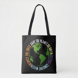 Der Tag der Erde Rettet den Planeten Go Green Tasche