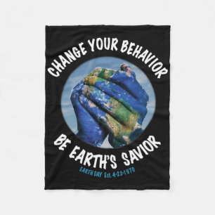 Der Tag der Erde rettet die Pflanze des Planeten m Fleecedecke