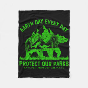 Der Tag der Erde schützt jeden Tag unsere Parks Na Fleecedecke