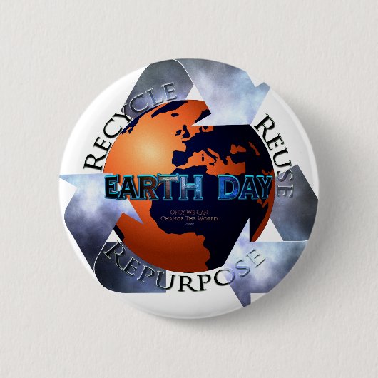 Der Tag der Erde verändert die Welt Button (Vorderseite)