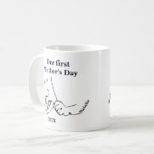 Der Tag der ersten Mutter ist glücklich. Kaffeetasse (Vorderseite Links)