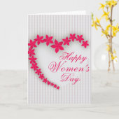 Der Tag der glücklichen Frauen mit Blumenherzen Karte (Gelbe Blume)