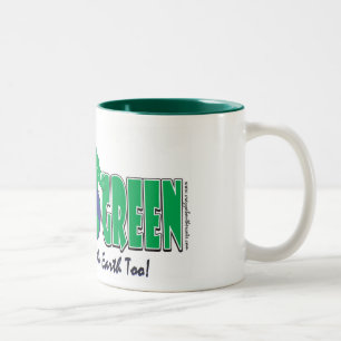 Der Tag der Grünen Erde Zweifarbige Tasse