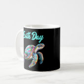 Der Tag der Meeresschildkröten Rette die Erde Kaffeetasse (Vorderseite Links)