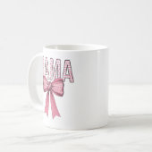 "Der Tag der Mutter des rosa Herzens Kaffeetasse (Vorderseite Links)