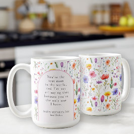 Der Tag der Mutter - farbenfrohe Wildblume Rosa Pf Kaffeetasse
